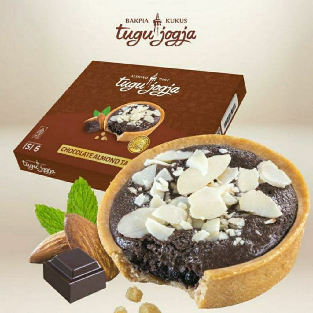 Bakpia Kukus Tugu - Almond Tart Cokelat (6 pcs) Image
